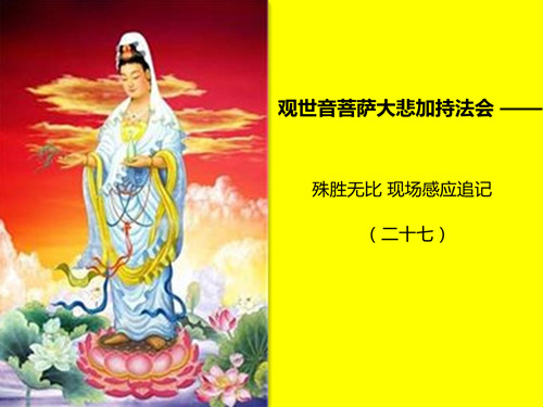 观世音菩萨大悲加持法会 亲见菩萨现身得加持