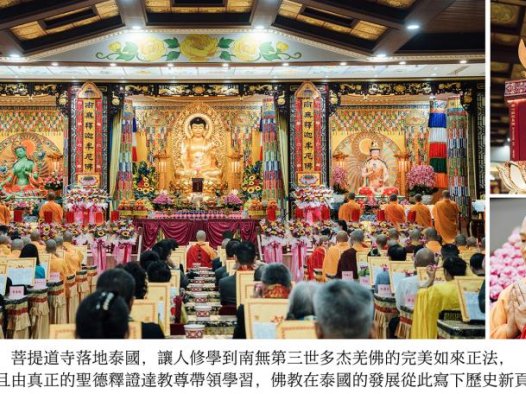 菩提道寺泰国金地启用南无第三世多杰羌佛正法宏开