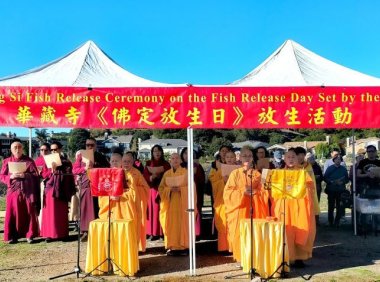 加州各地庆祝「佛定放生日」祈愿世界和平灾难消弭